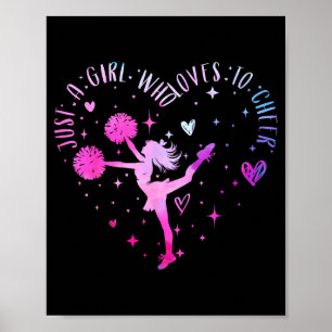 Póster Sólo una chica que ama animar animadora para mujer