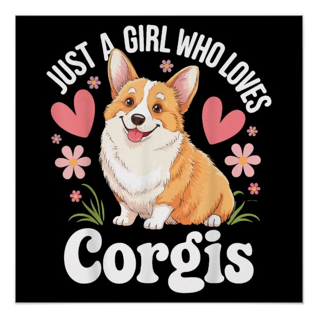Póster Solo una chica que ama Corgis (Anverso)