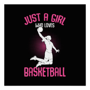 Póster Sólo una chica que ama el baloncesto niños niñas