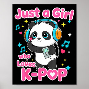 Póster Sólo una chica que ama K-p Panda lindo