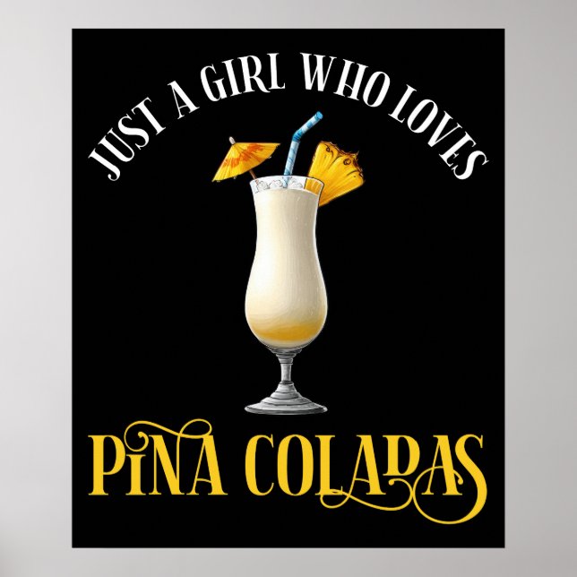Póster Sólo una chica que ama las piñas coladas (Frente)