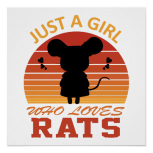 Póster Sólo una chica que ama las ratas