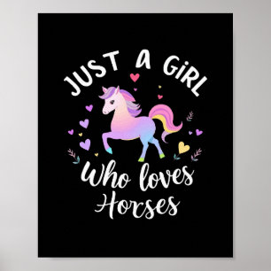 Póster Sólo una chica que ama los caballos