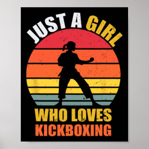 Póster Solo una chica que ama los regalos de kickboxing p