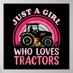 Póster Sólo una chica que ama los tractores