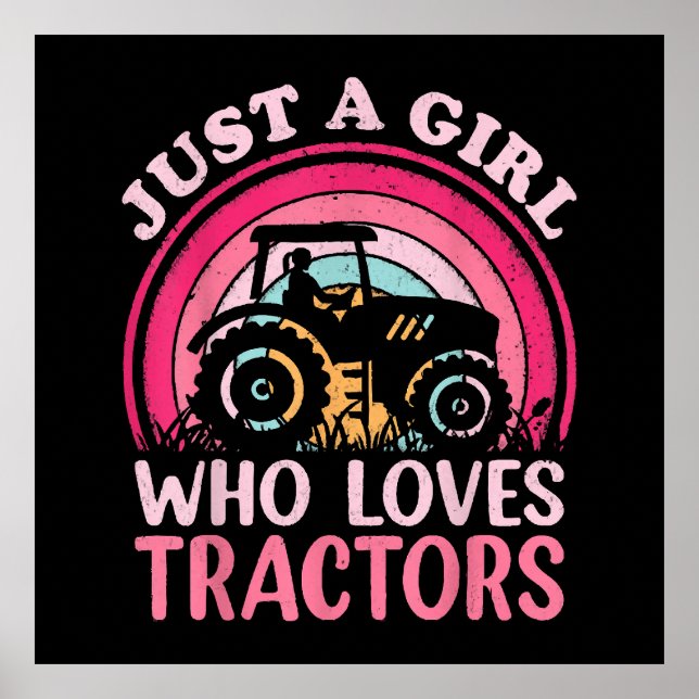 Póster Sólo una chica que ama los tractores (Frente)