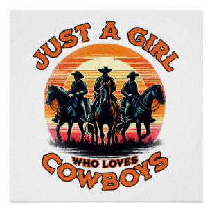 Póster Sólo una chica que ama los vaqueros