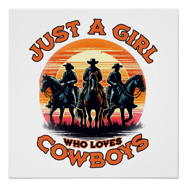 Póster Sólo una chica que ama los vaqueros (Anverso)