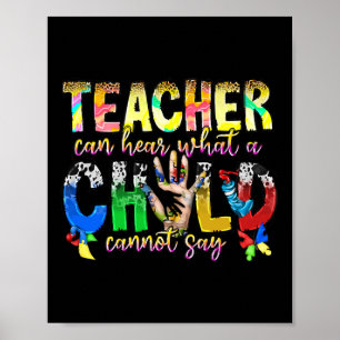 Póster Solo una maestra especial puede escuchar lo que un