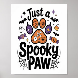 Póster Solo una pata espeluznante PNG, Halloween de perro