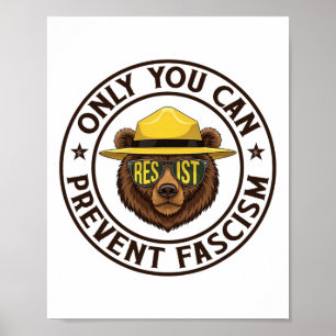 Póster Sólo Usted Puede Evitar El Oso Fascista Resistir A