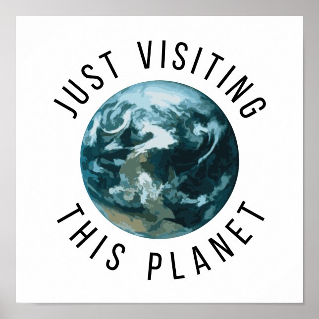 Póster Sólo visitando este planeta (Frente)