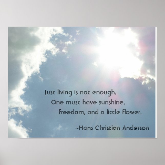 Póster Solo vivir no es suficiente. (Frente)