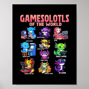 Póster Sololotls De Juegos Del Mundo Diverso Jugador Axol