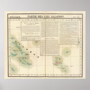 Póster Solomon Island Oceanía ningunos 33