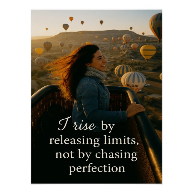 Póster  Solos Flight:Solo Woman Balloon Ride Wall Art (Anverso)