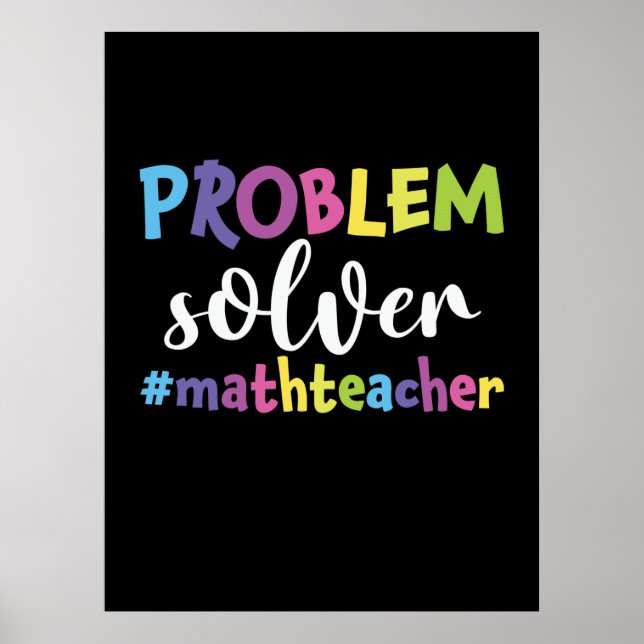 Póster Solución de problemas del profesor de matemáticas (Frente)