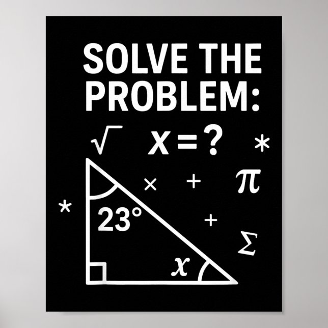 Póster Solve The Problem Funny Math 67 Meme Teacher Stude (Frente)