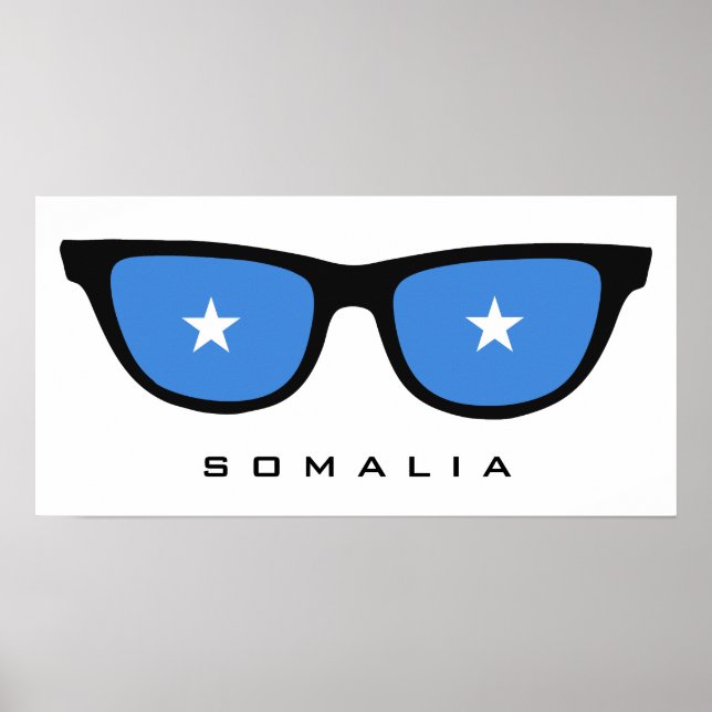 Póster Somalia Shades personalizado poster de texto y col (Frente)