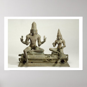 Póster Somaskanda, Chola, Tamil Nadu (bronce)