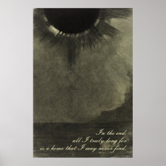 Póster Somber Odilon Redon Ink 1880 - The Walleye