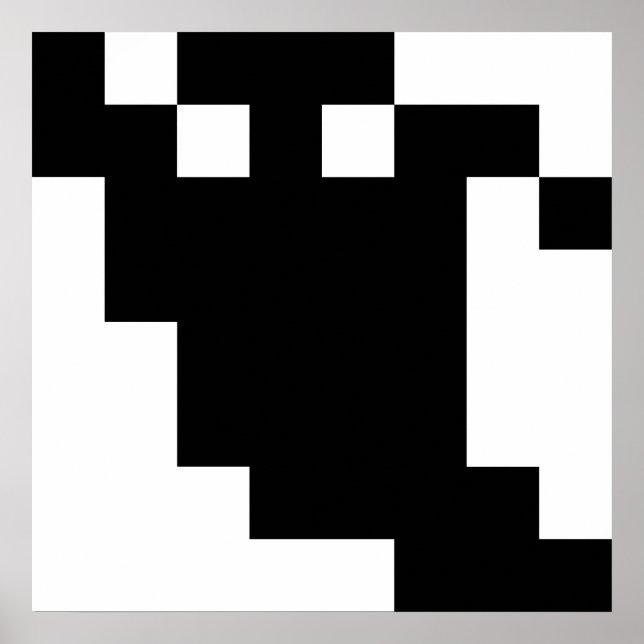 Póster Sombra de fantasma de 8 bits (Frente)