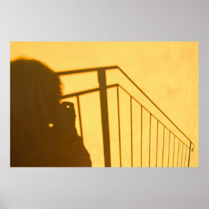 Póster Sombra del hombre cerca de la escalera
