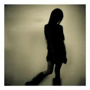 Póster Sombras Bailando en la Pared de la Oscuridad
