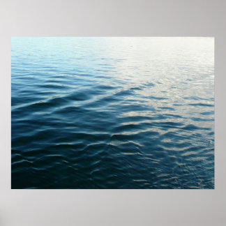 Póster Sombras de agua azul Resumen Fotografía de la natu