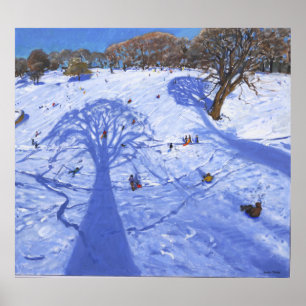 Póster Sombras de árboles de invierno de Chatsworth 2013