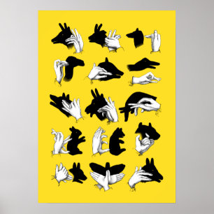 Póster Sombras de mano