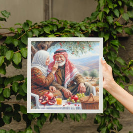 Póster Sombras de paz | Pareja palestina antigua