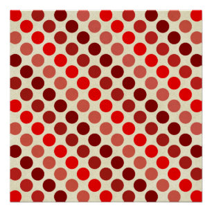 Póster Sombras de puntos rojos de polka por Shirley Taylo