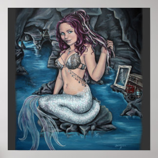 Póster sombras del mundo poster de sirena steampunk