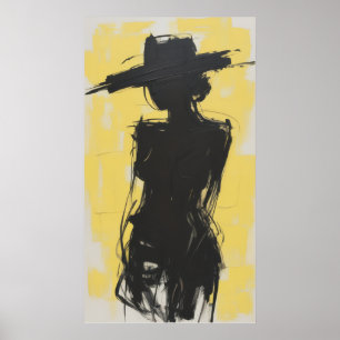 Póster Sombras en amarillo