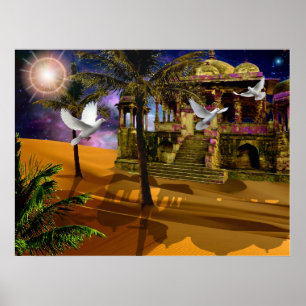 Póster Sombras en la arena.