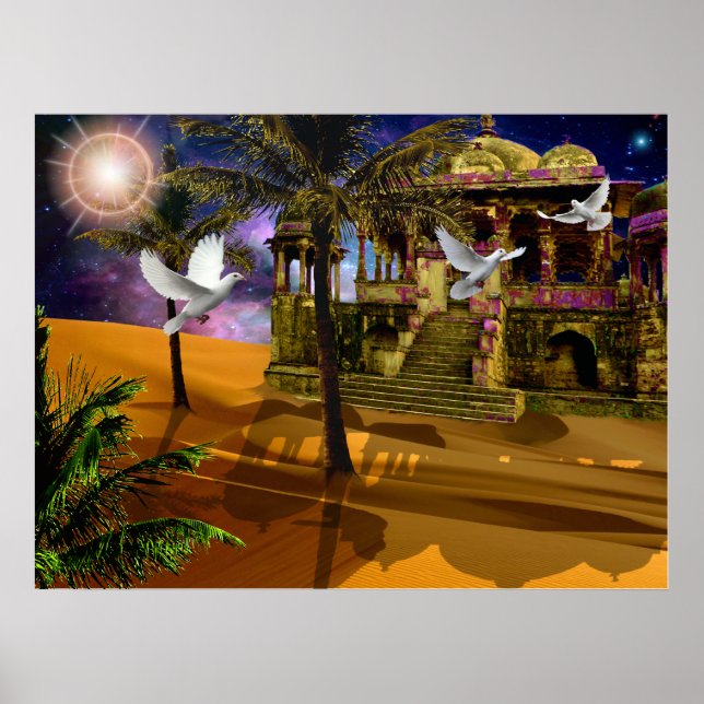 Póster Sombras en la arena. (Frente)