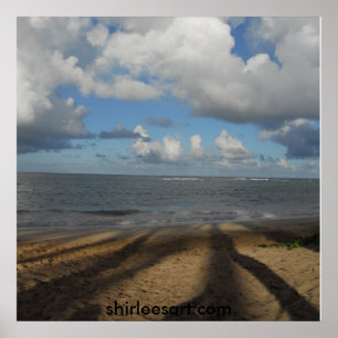 Póster Sombras en la playa