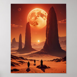 Póster Sombras gemelas sobre el planeta del desierto