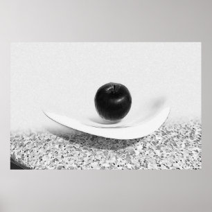 Póster Sombras grises de manzana
