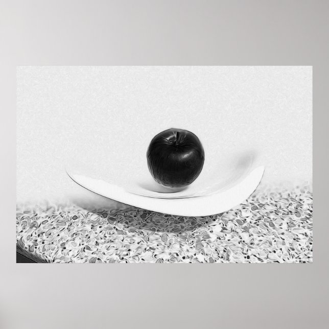 Póster Sombras grises de manzana (Frente)