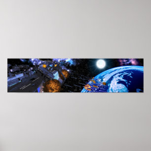 Póster Sombras sobre el cielo azul