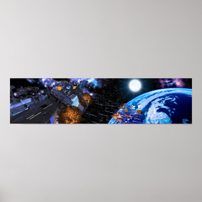 Póster Sombras sobre el cielo azul (Frente)