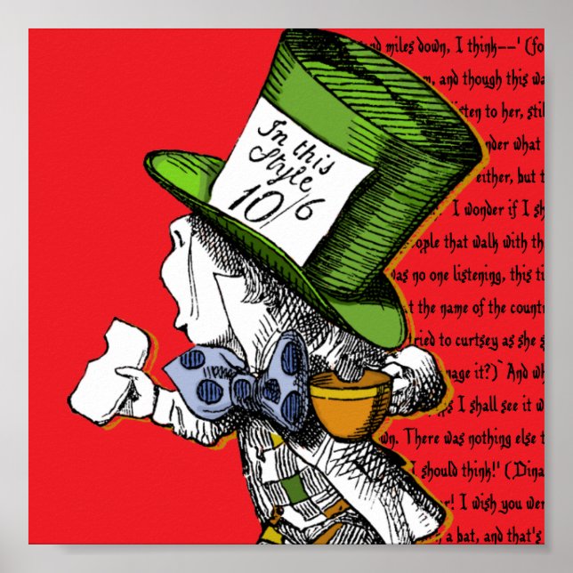Póster Sombrerero Loco (Frente)