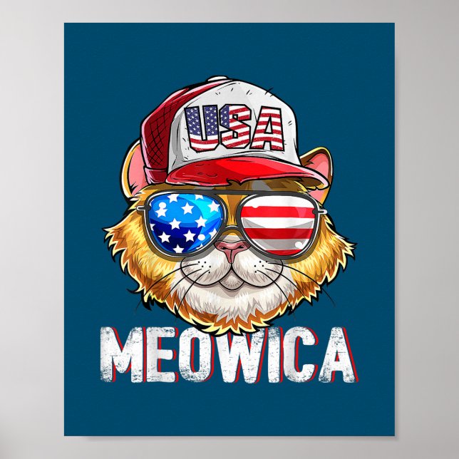 Póster Sombrero camionero de bandera estadounidense de Me (Frente)