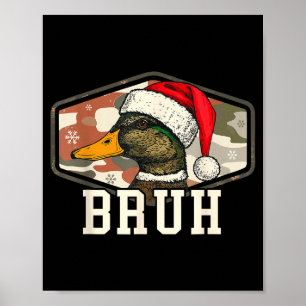Póster Sombrero Camuflaje Caza Pato Bruh Santa Hombres Mu