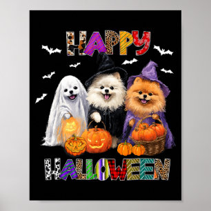 Póster Sombrero de bruja de perro Pembroke Pomerania espa