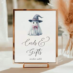Póster Sombrero de Bruja Fantasma Tarjetas de Halloween R