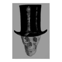 Sombrero de copa alto monocromo