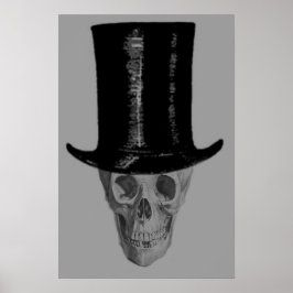 Póster Sombrero de copa alto monocromo